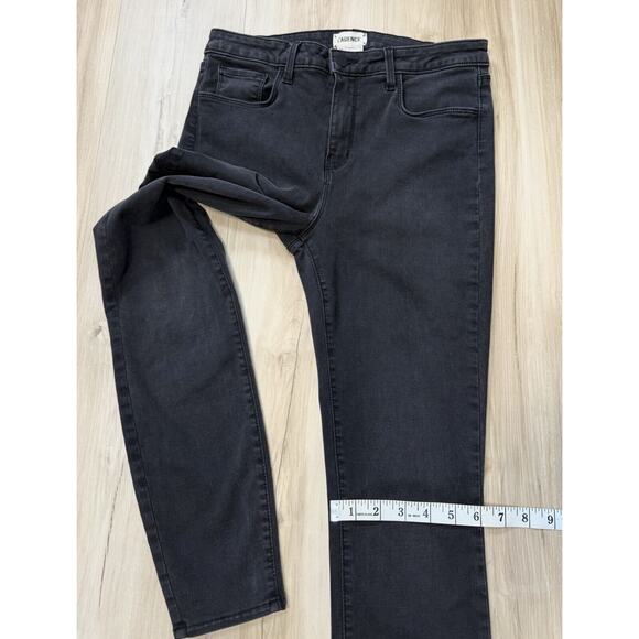 L’Agence Margot Skinny Jeans Dark Graphite Black Grey Stretch $270 Size 30 x26L - Picture 16 of 16